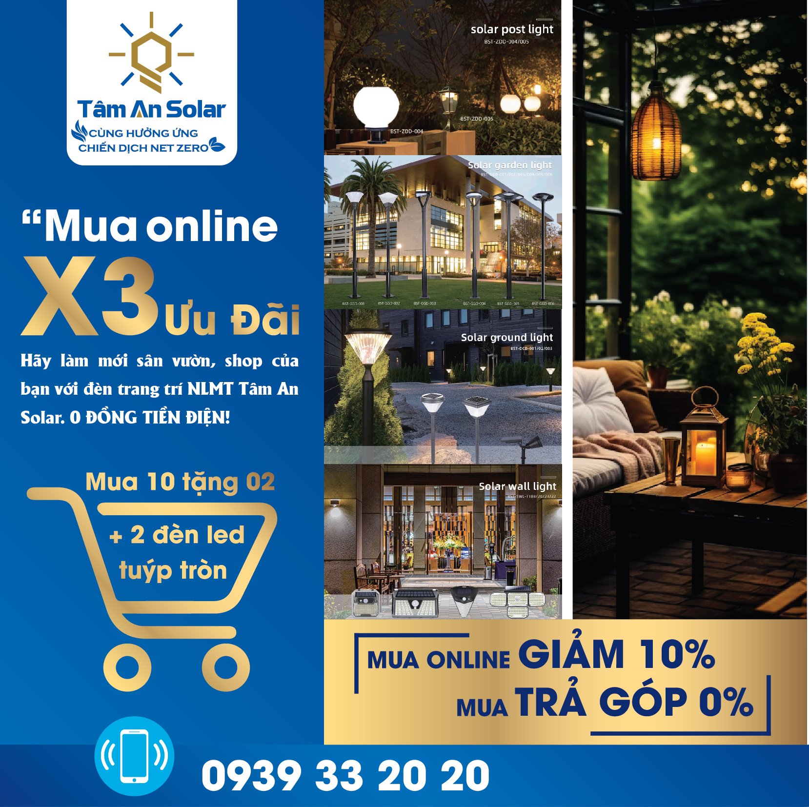 Đèn led mặt trời